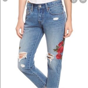 501 embroidered jeans-Size 27